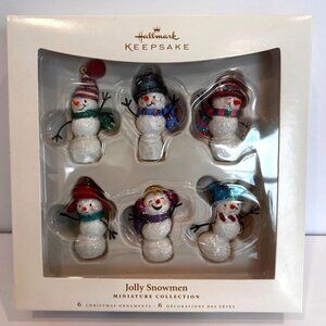 Hallmark Ornaments 2006 Jolly Snowmen Miniature Collection 6 Pcs New